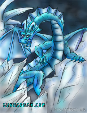 Ice Dragon with shading