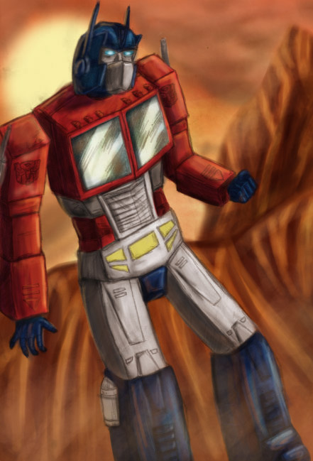 Paul's Optimus coloured by Ninjatron